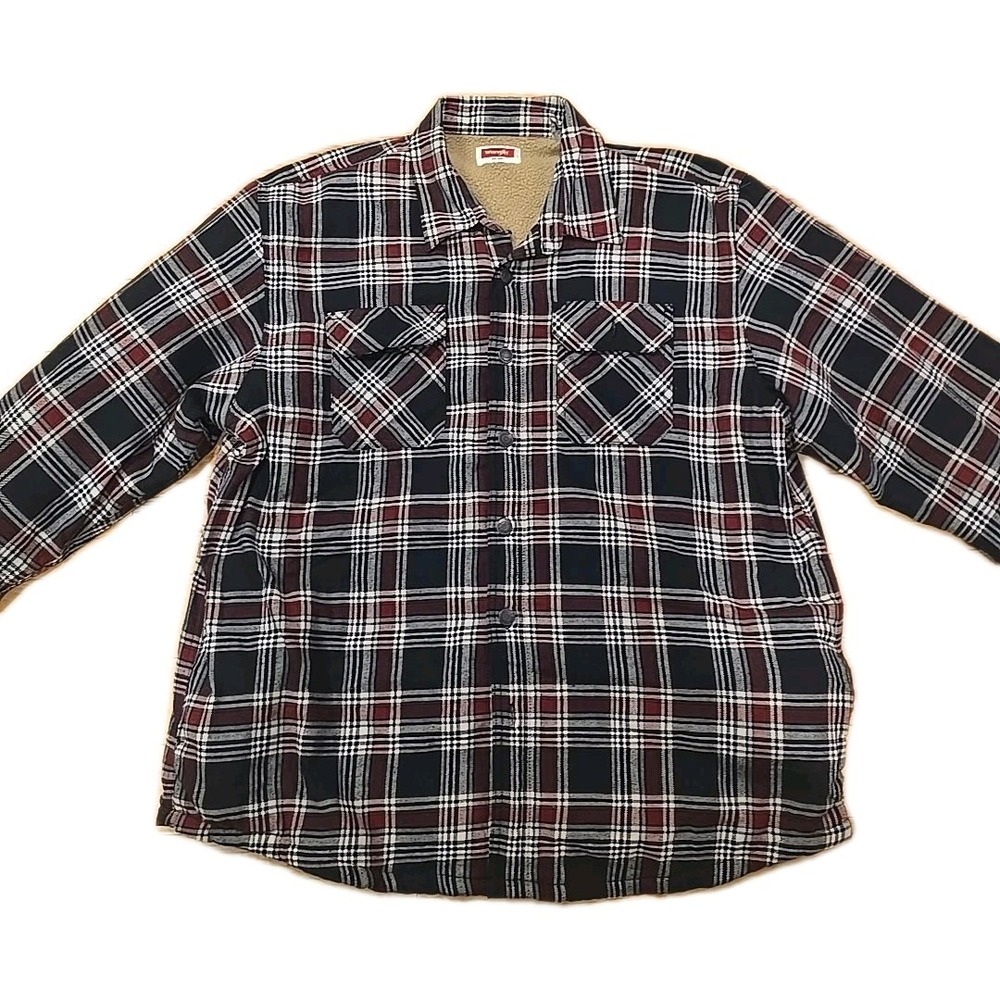 Sherpa-Lined Flannel Jacket Size Xl